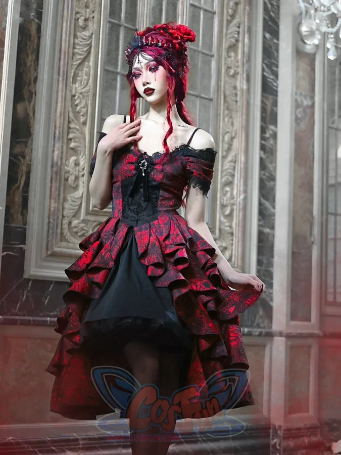 Gothic Off Shoulder Wave Dress Summer