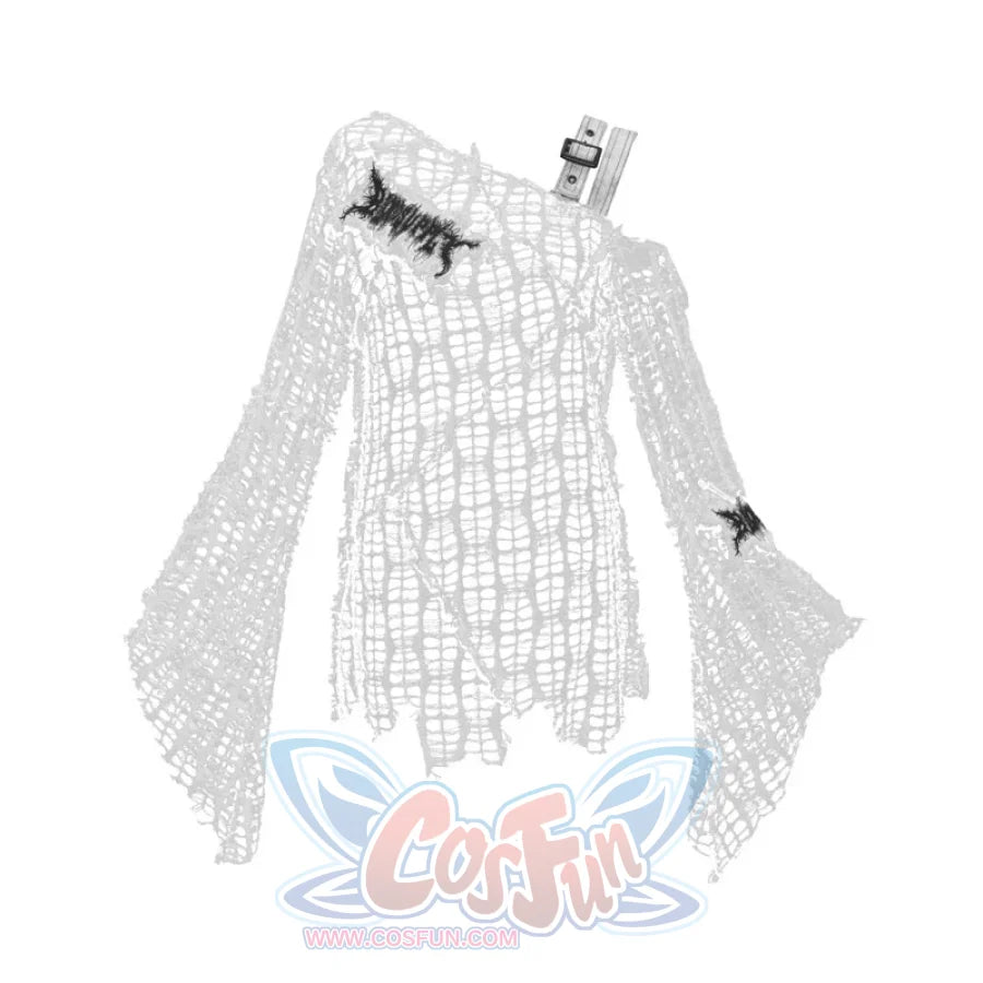 Knit Raglan Punk Stretch Top - cosfun