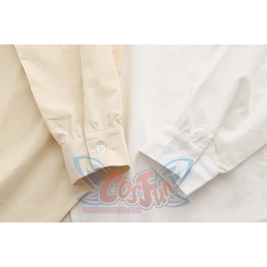 Soft Girl Cute Color Matching Long Sleeve Shirt