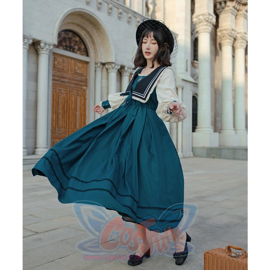 Autumn And Winter Embroidered Simple Cla Lolita Long Dress