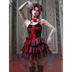 Gothic Rose Jacquard Bodice Dress Summer