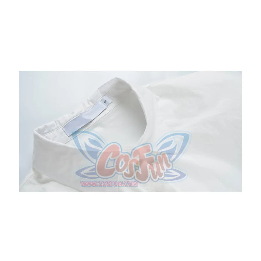 Cool Girl Medium Length White Shirt Dress - cosfun