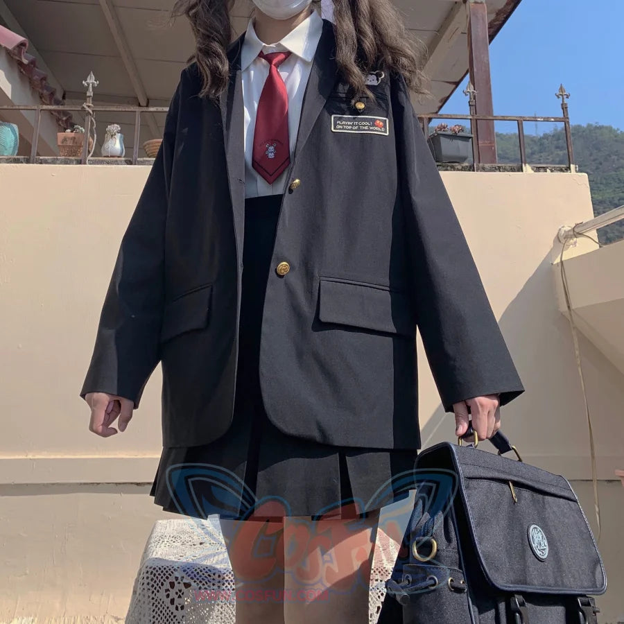 Japanese JKDK Couple Casual Embroidery Suit Coat