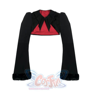 Classic Gothic Woolen Bat Collar Dark Style Coat Black / S~M