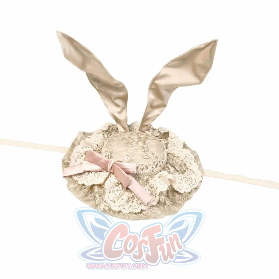 Rococo Duchess Summer Elegant Bunny Ear Dome Hat - cosfun