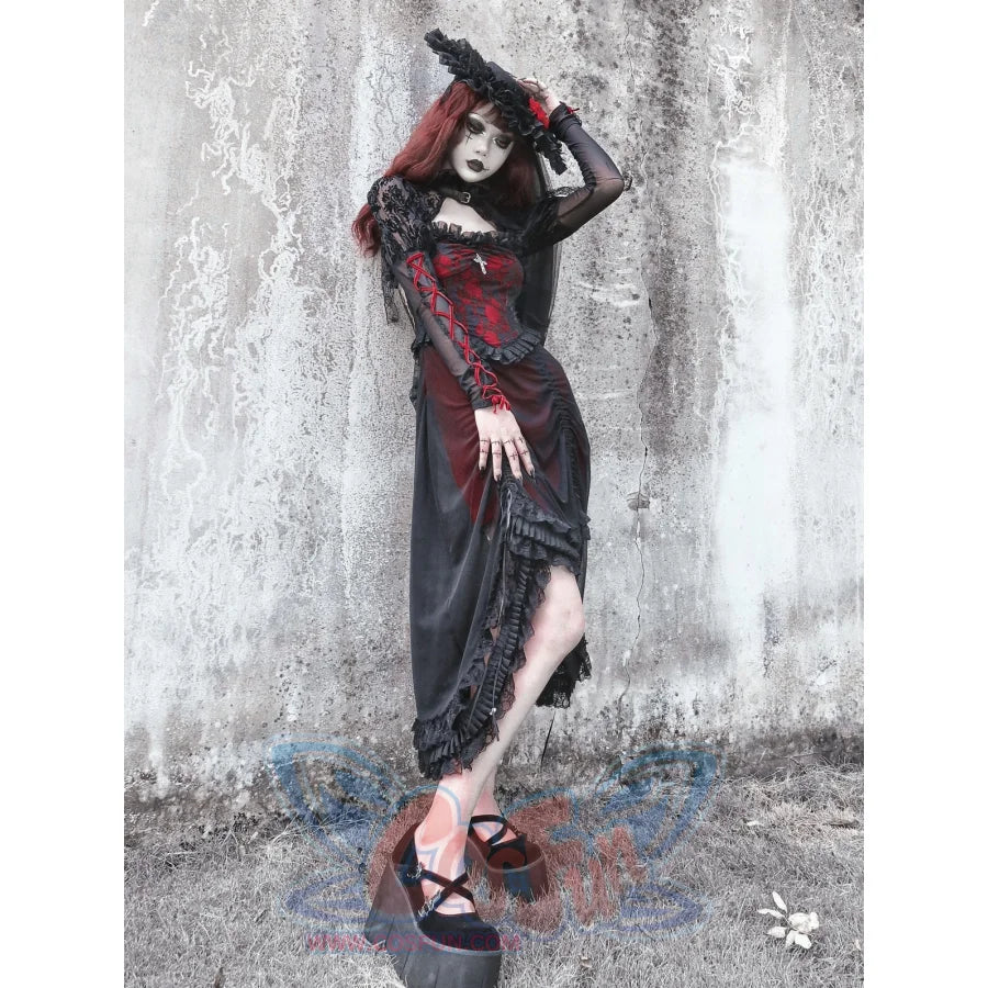 Spring And Autumn Drawstring Lace Halter Dress S30476