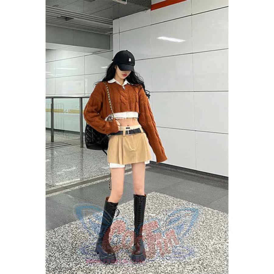 A New Loose-Fitting Vintage Short Sweater For Early Spring 衬衫 【现货】陆续发 / Xs