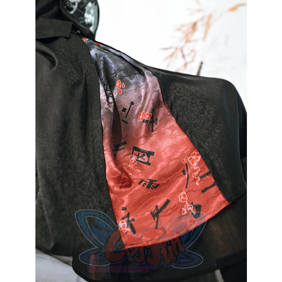 Chinese Style Spliced Printed A-line High Waist Mid Length Skirt