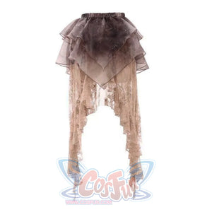 Organza Tie-Dyed Halloween Lace Slit Skirt S22340 S
