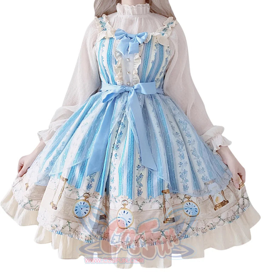 Kawaii Lolita Dress Lace Princess Skirt Lolita Cosplay Summer Dress J52006 Costumes