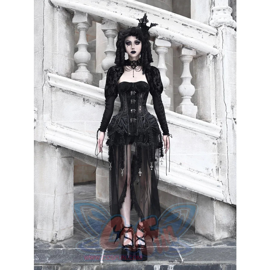 Gothic Dark Strap Corset Set S22982