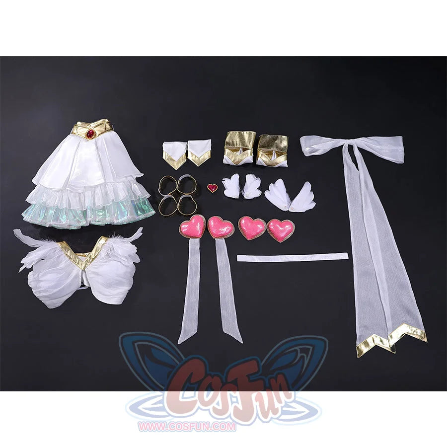 Complete Panty cosplay costume set flat lay showing all pieces