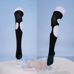 Pretty Derby Oguri Cap Cosplay Costume, black ripped thigh-high stockings.