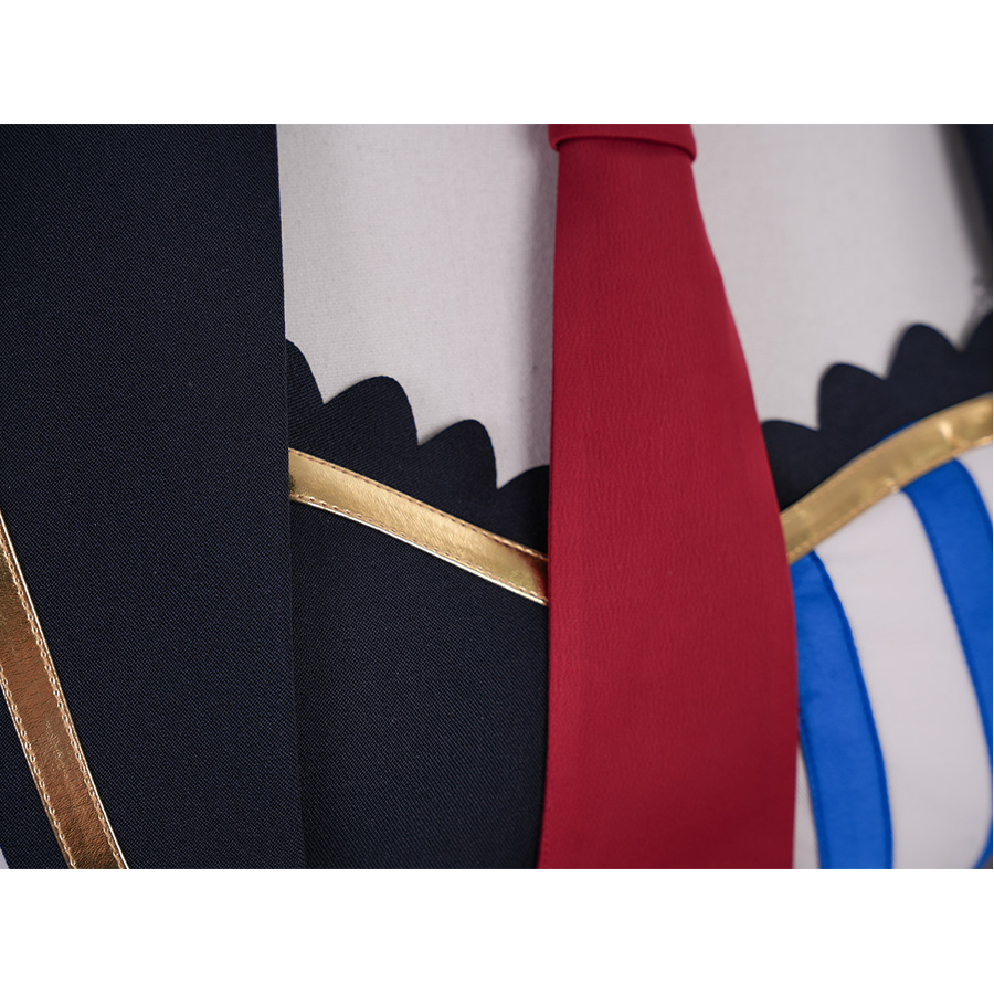 Pretty Derby Oguri Cap Cosplay Costume, the red tie contrasts with the overall look.