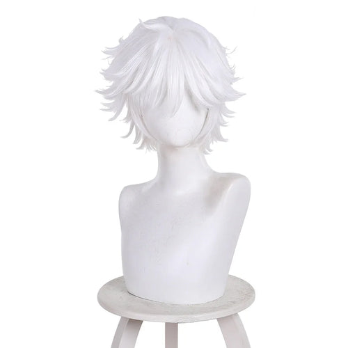 Witch Hat Atelier Qifrey Cosplay Wig Short White Hair N09986