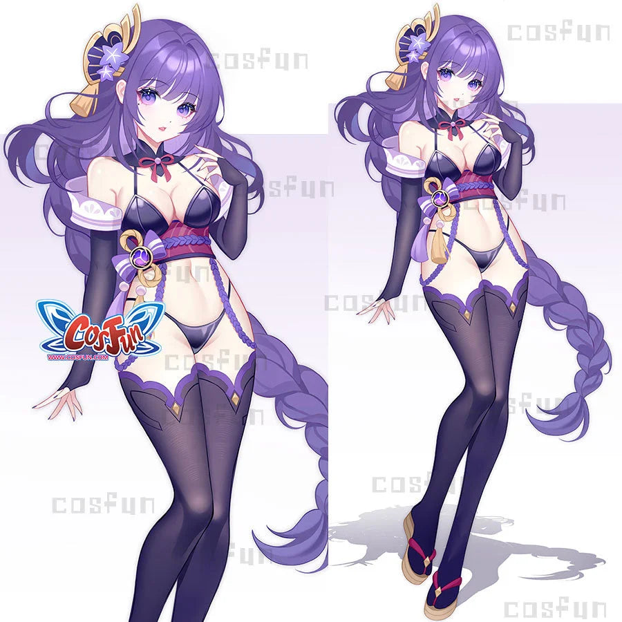 【POLL】Deposit COSFUN Gesnhin Impact Raiden Shogun Derivative Cosplay Costume Sexy Outfit $1 Costumes
