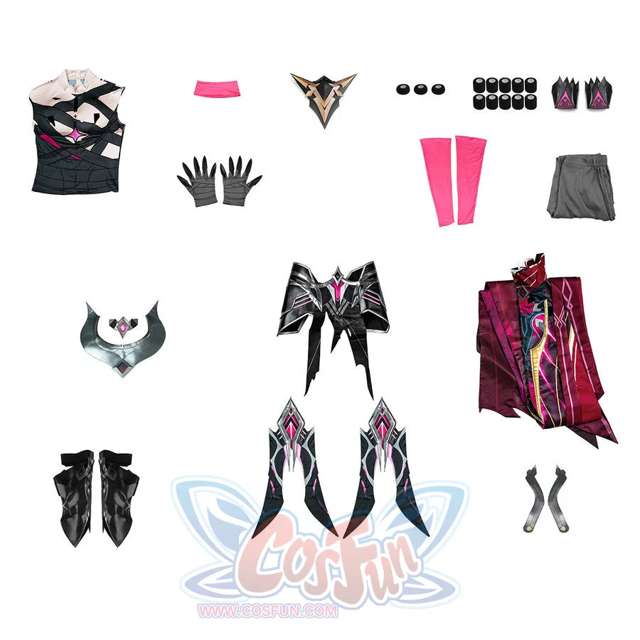 Rerir cosplay costume all parts flat lay.