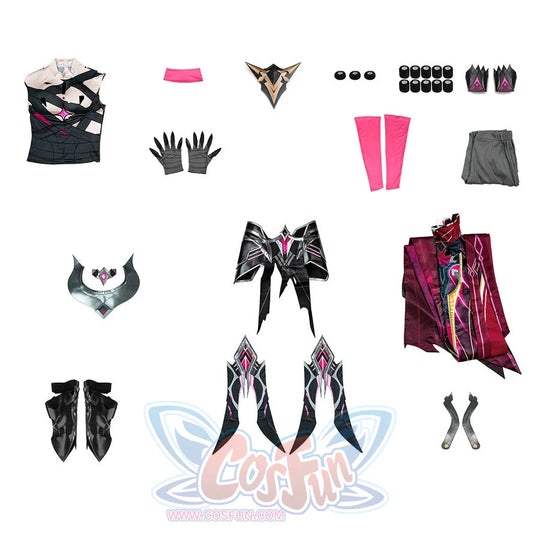 Rerir cosplay costume all parts flat lay.