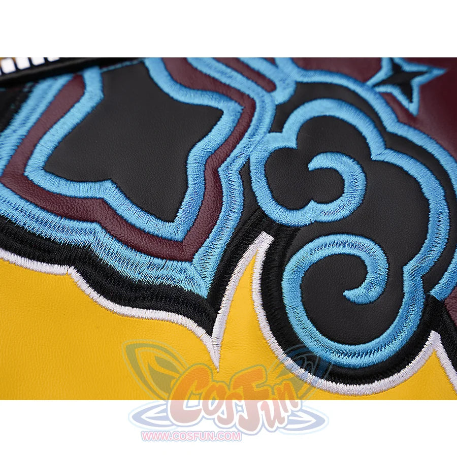 Rumi Cosplay Costume, embroidery uses three colors: black, white, blue.