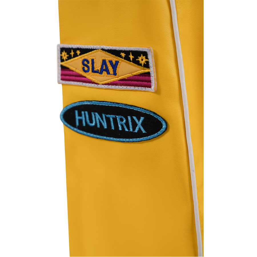 Rumi cosplay costume, two patches with the text “SLAY” and &quot;HUNTRIX&quot; on the right sleeve.