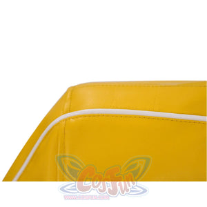 Rumi cosplay costume, a white line extends from the shoulder to the sleeve.