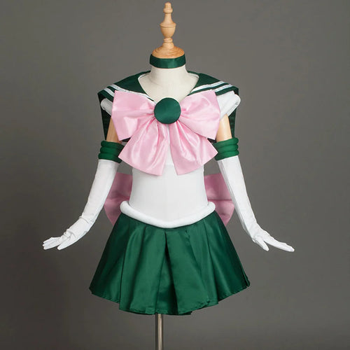 【Kid Cosplay】Sailor Soldiers Sailor Jupiter Cosplay Costume Anime Makoto Kino Outfit CLT0292_Kid