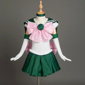 Sailor Soldiers Kid Cosplay Sailor Jupiter Cosplay Costume Anime Makoto Kino Outfit CLT0292_Kid Costumes