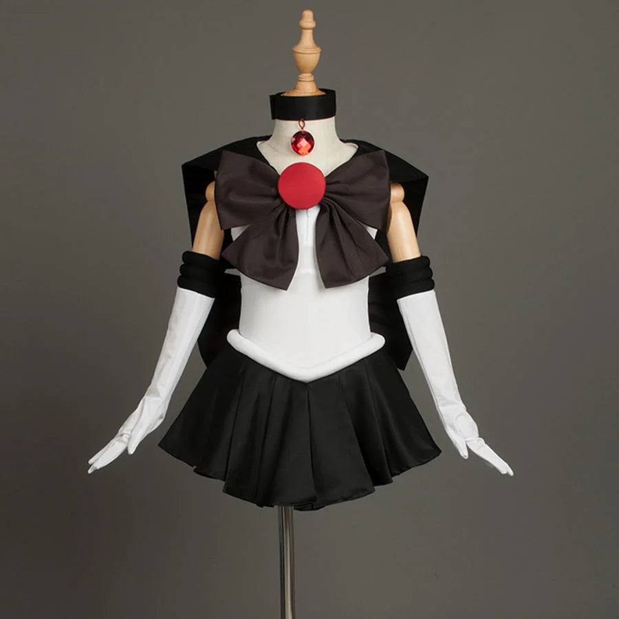 Sailor Soldiers Kid Cosplay Sailor Pluto Cosplay Costume Anime Setsuna Meiou Outfit CLT0694_Kid Costumes