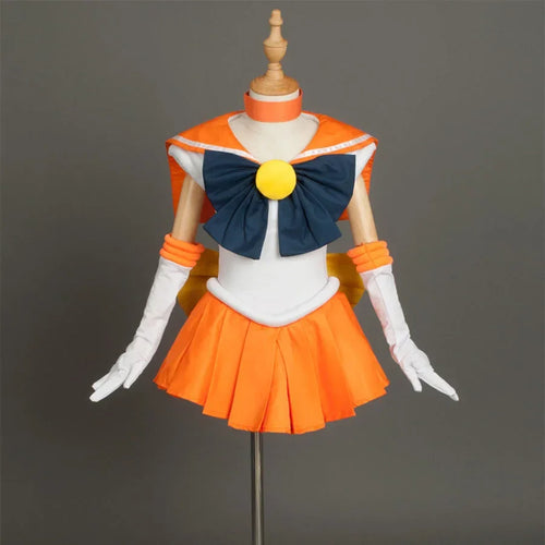 【Kid Cosplay】Sailor Soldiers Sailor Venus Cosplay Costume Minako Aino Anime Outfit CLT0348_Kid