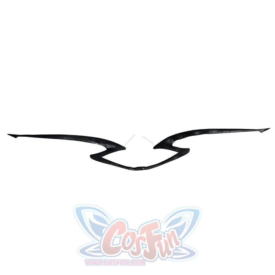 Seele cosplay black butterfly wing prop accessory pair shown isolated on white background