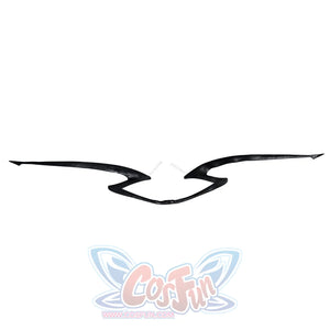 Seele cosplay black butterfly wing prop accessory pair shown isolated on white background