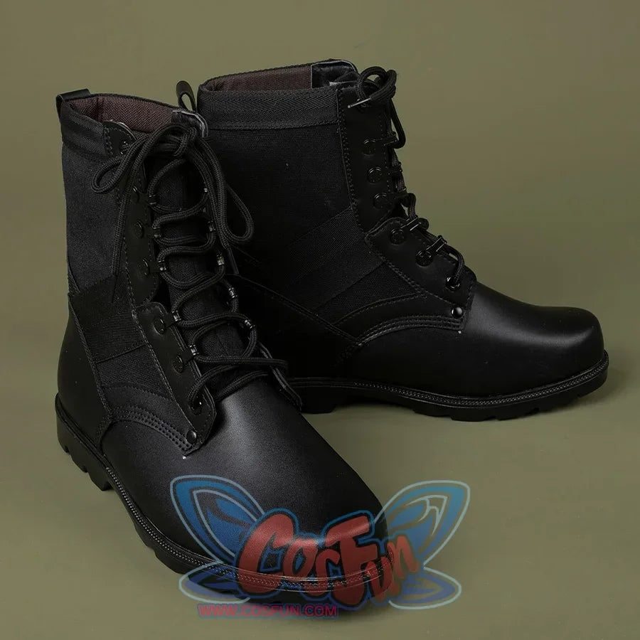 Soldier Boy Benjamin Cosplay Boots, rounded toe for ample room and enhanced protection.
