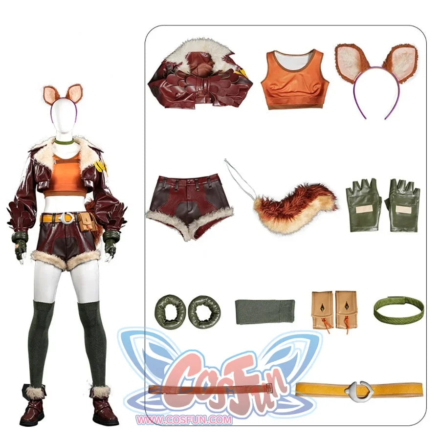 Game Rivals Squirrel Girl Doreen Green Cosplay Costume N09492 Costumes