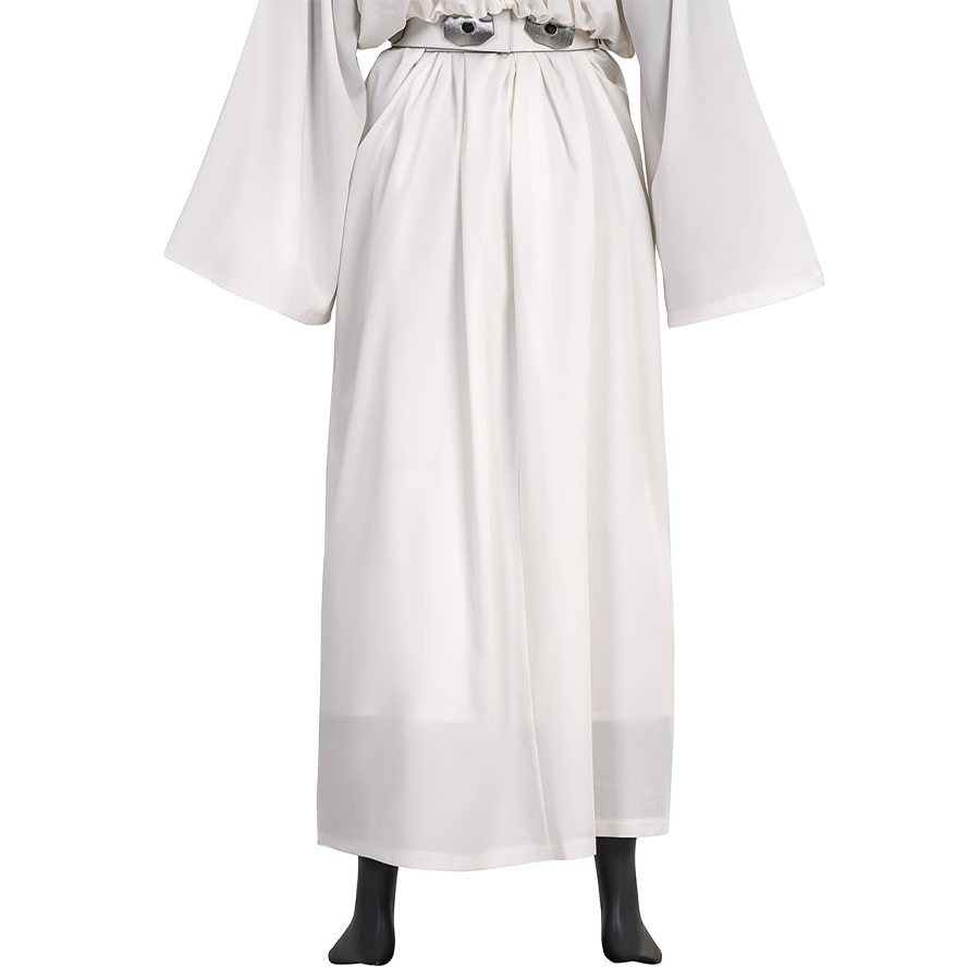 Star Princess Leia Cosplay Costume Robe have loose and flowing hem.