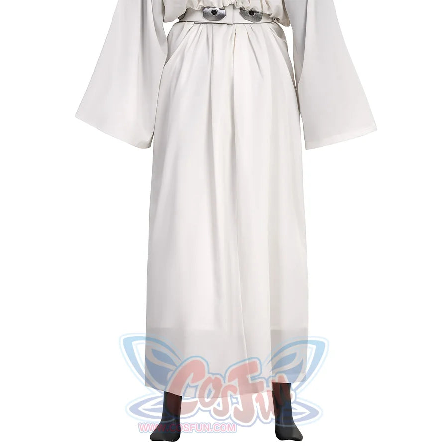 Star Princess Leia Cosplay Costume Robe have loose and flowing hem.