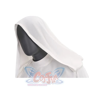 Star Princess Leia Cosplay Costume Hood, the hood hangs down to the shoulders.