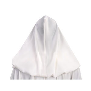 Star Princess Leia Cosplay Costume Hood, the hood hangs down to the shoulders.