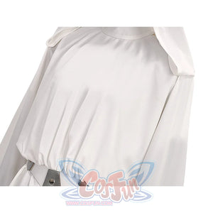 Star Princess Leia Cosplay Robe, the outer layer of the robe is made of long filament.