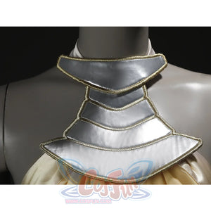 Star Wars: Episode 2 Padmé Amidala Cosplay Costume, the collar is made up of several silver geometric shapes.
