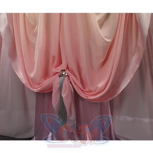 Star Wars: Episode 2 Padmé Amidala Cosplay Costume, the front accessory is silver flowers and tassels.