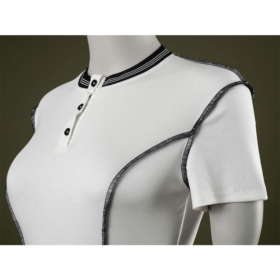 T-shirt side detail: Eleven Cosplay Costume T-shirt side close-up.