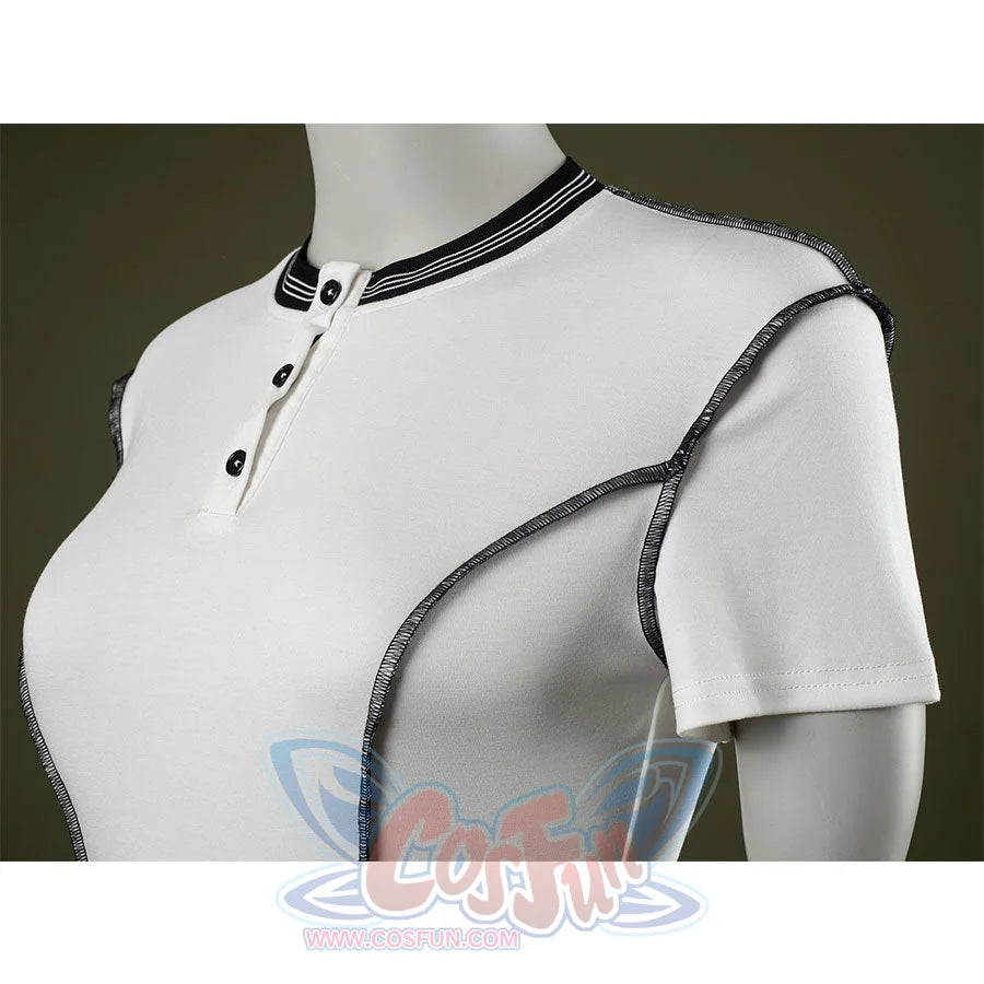 T-shirt side detail: Eleven Cosplay Costume T-shirt side close-up.
