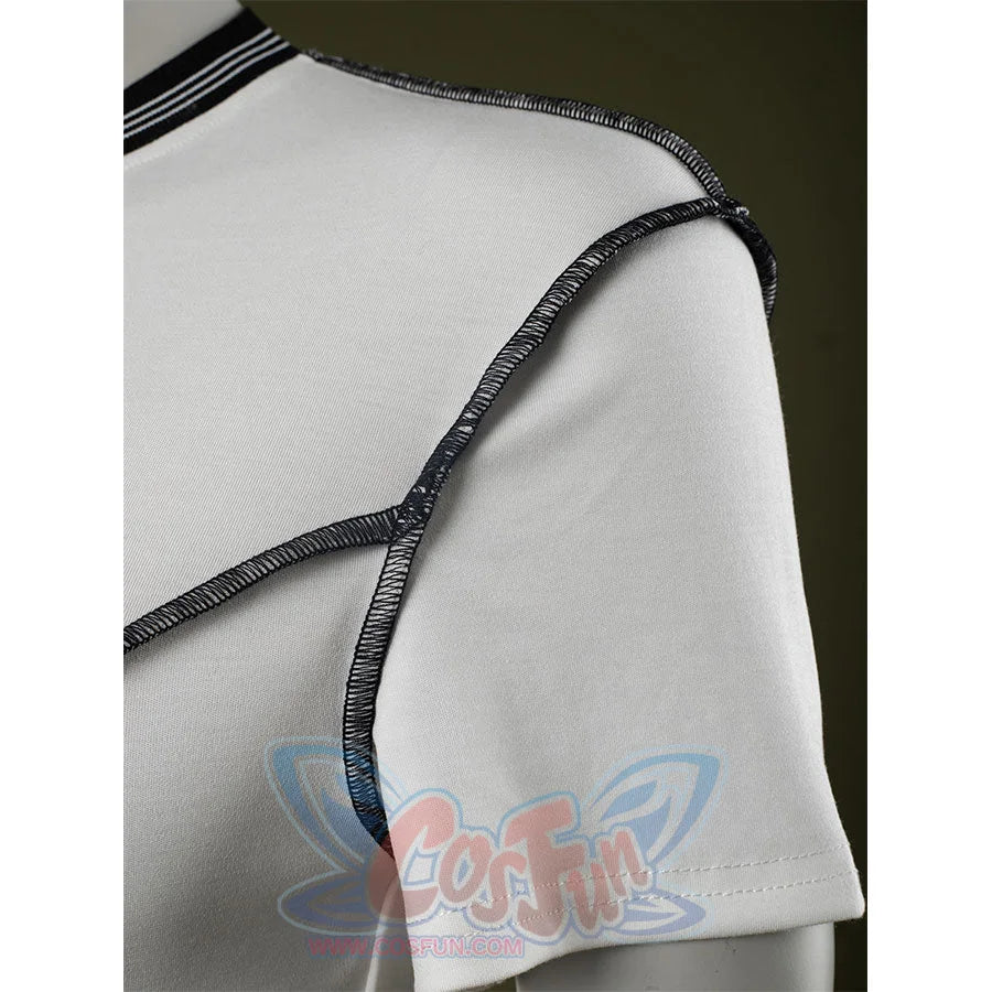 T-shirt detail: Eleven Cosplay Costume T-shirt fabric texture.