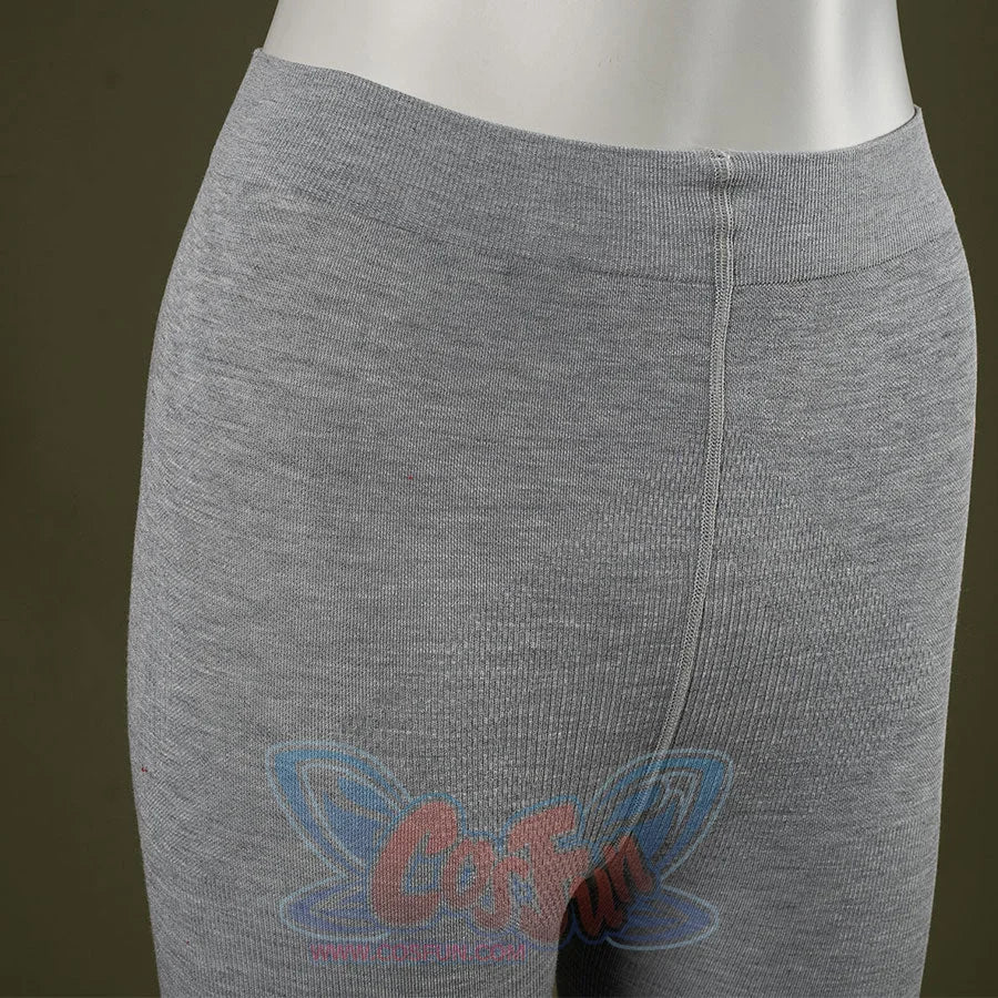 Detail view: Eleven Cosplay Costume overall fabric and stitching detail.