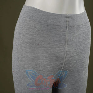 Detail view: Eleven Cosplay Costume overall fabric and stitching detail.