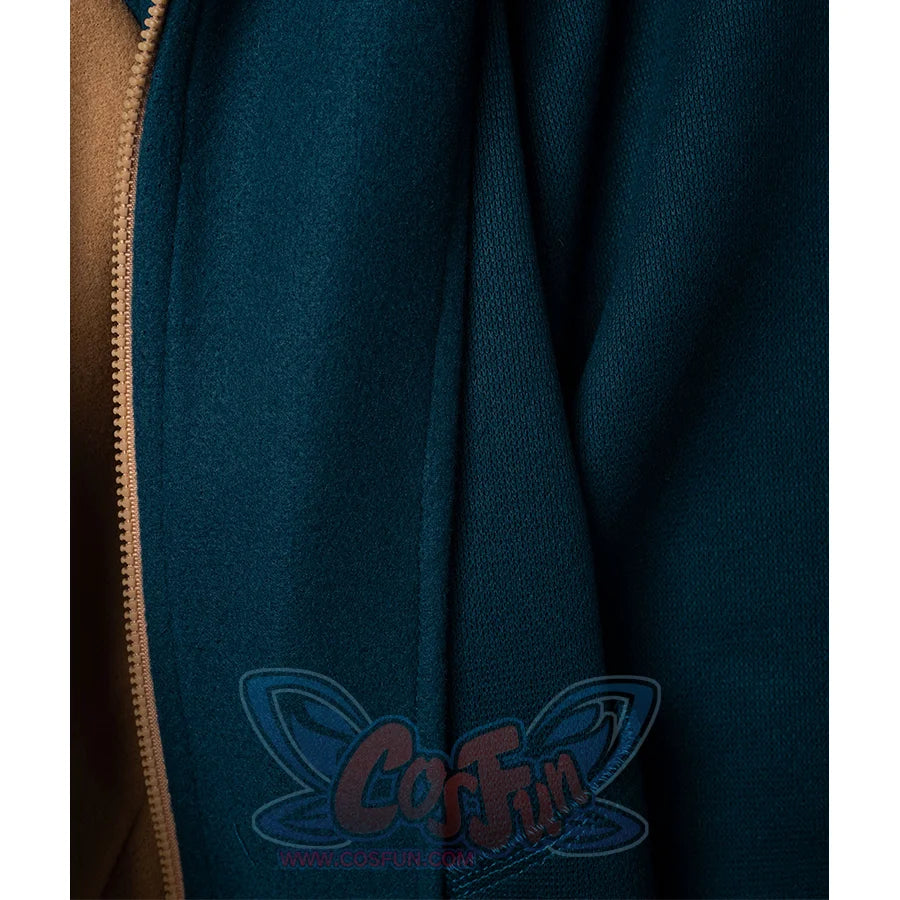 Stranger Things Will Byers Cosplay Costume Jacket inside view, showing dark blue lining