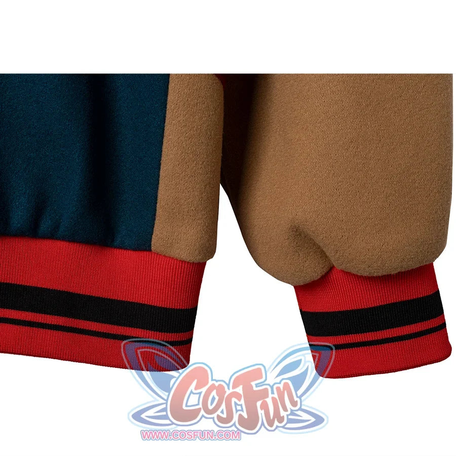 Stranger Things Will Byers Cosplay Costume Jacket, red and black ribbing on hem and cuffs