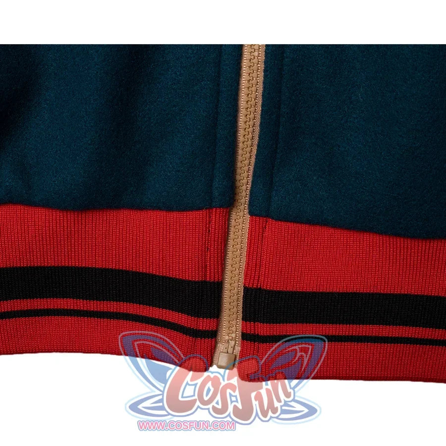 Stranger Things Will Byers Cosplay Costume Jacket, brown zipper matches the color of the jacket