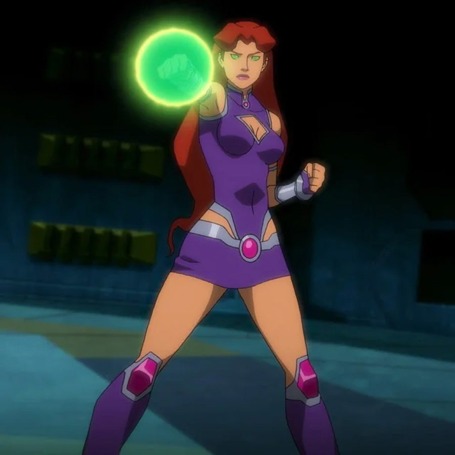 【CONFIRMATION】$3 Deposit = $10 Coupon Anime Teen Titans Starfire Koriand'r Cosplay Costume BST0243