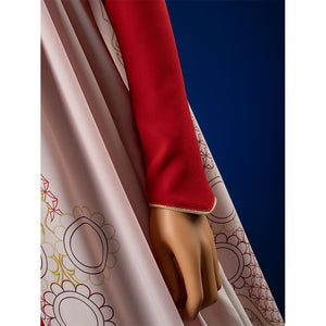 Princess Leia cosplay costume cloak edge featuring ornate circular embroidery with golden accents